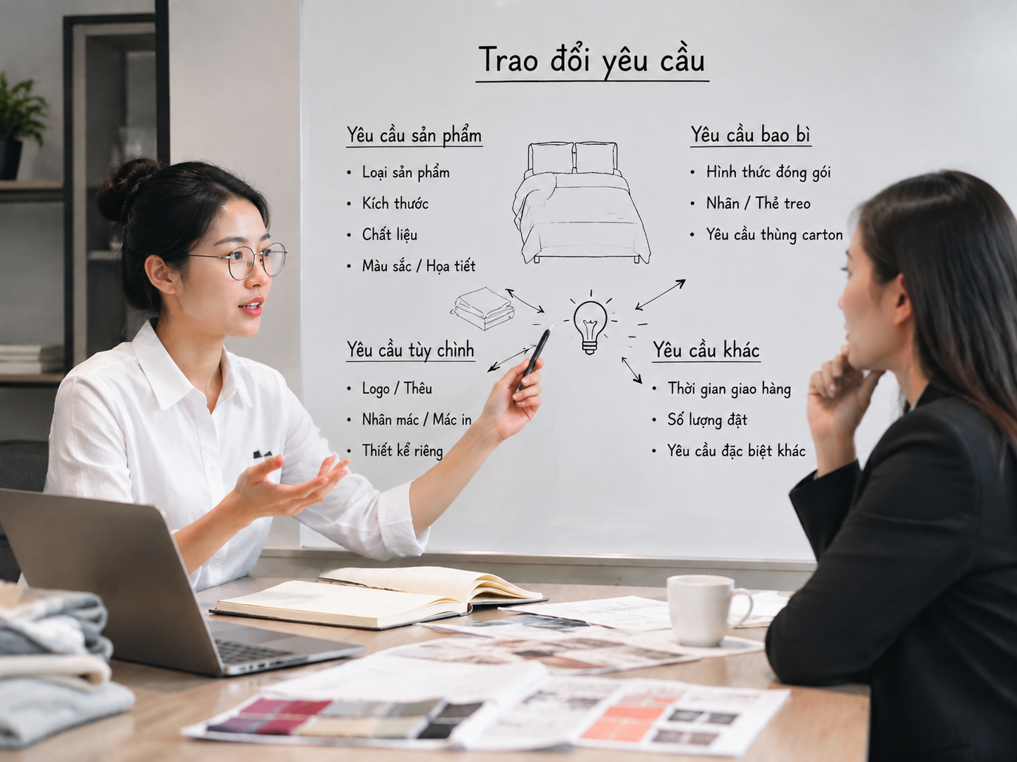 Trao đổi yêu cầu sản xuất OEM với Yinbo